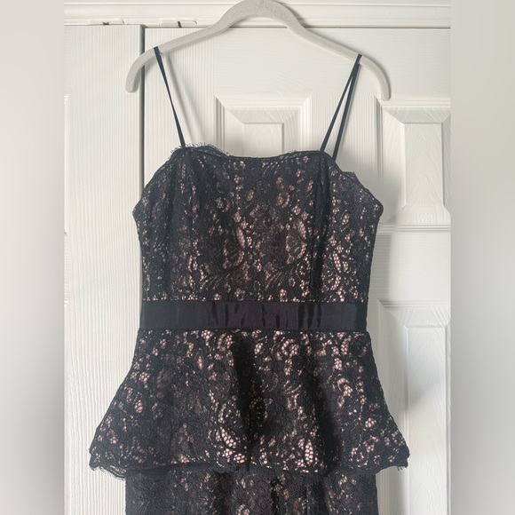 Adrianna Papell Strapless Black Lace Gown - Picture 4 of 6